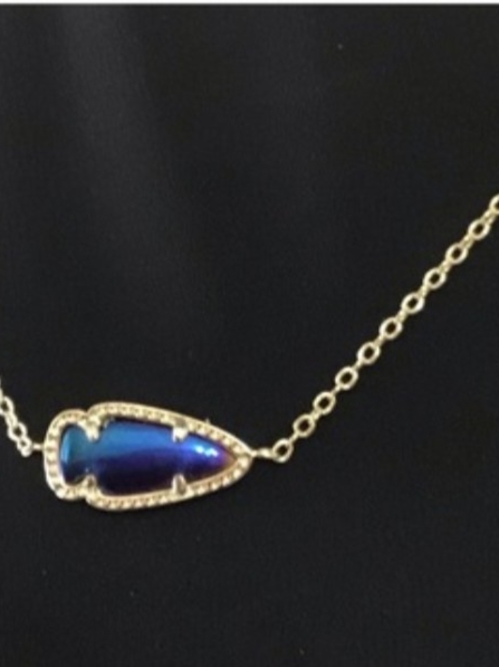Kendra Scott Gold Logo Tag Necklace with Lobster Clasp